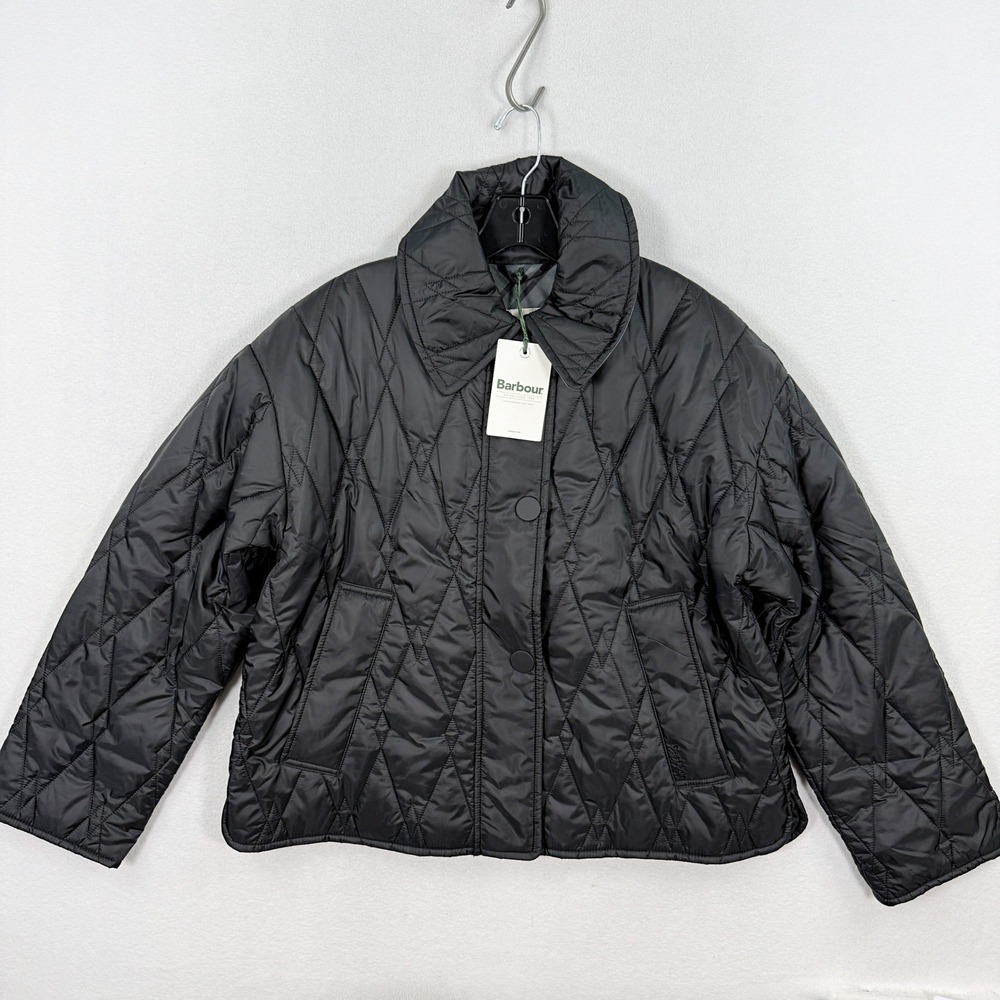 Barbour Bernadette Quilted Jacket / Size 8 Womens / Black NEW